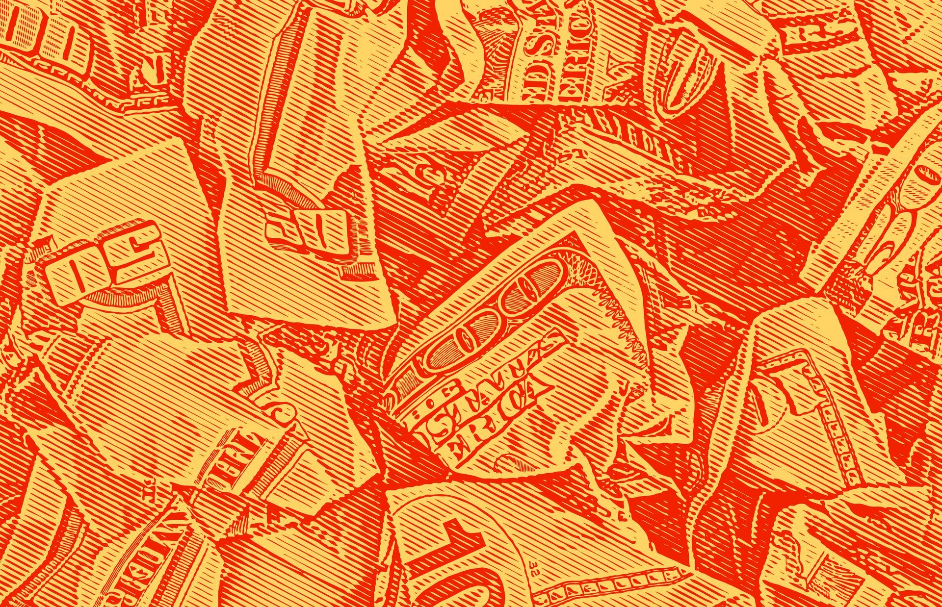 Crumpled US paper currency showing need for air conditioning unit outdoors maintenance in Florida.