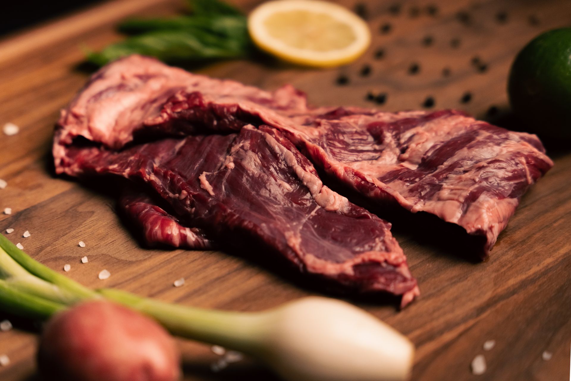 A rancho el mirador logo is on a wooden cutting board