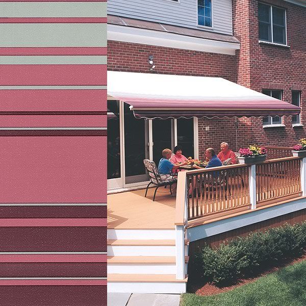 Burgundy Stripe 2803 — Burgundy Colored Awning Design in Kelso, WA
