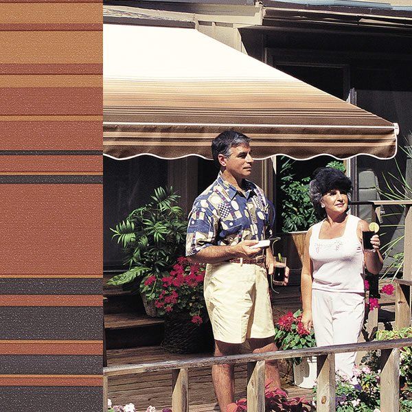 Coffee Stripe 2802 — Brown Colored Awning Design in Kelso, WA