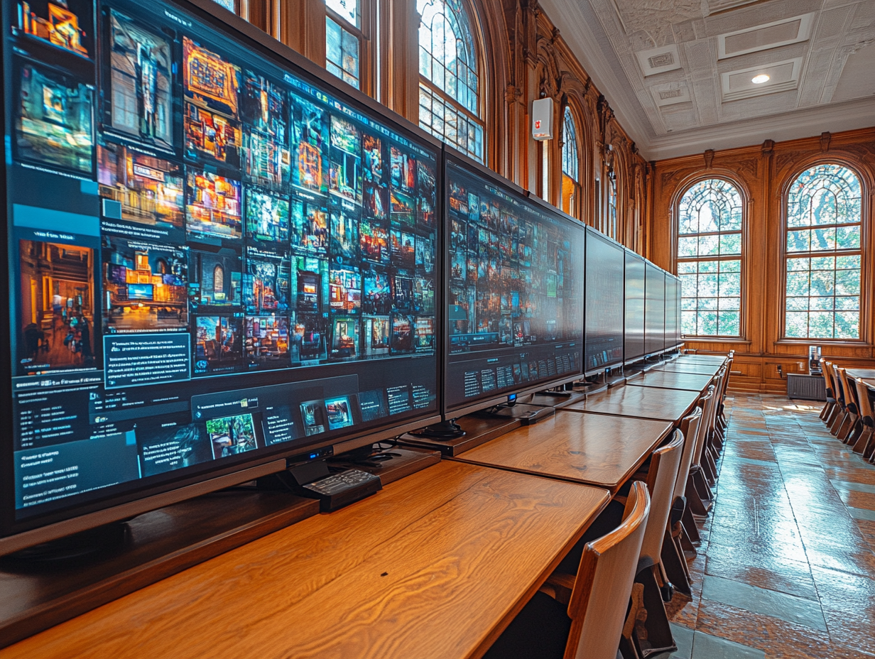A woman is giving a presentation to a group of people in a room.