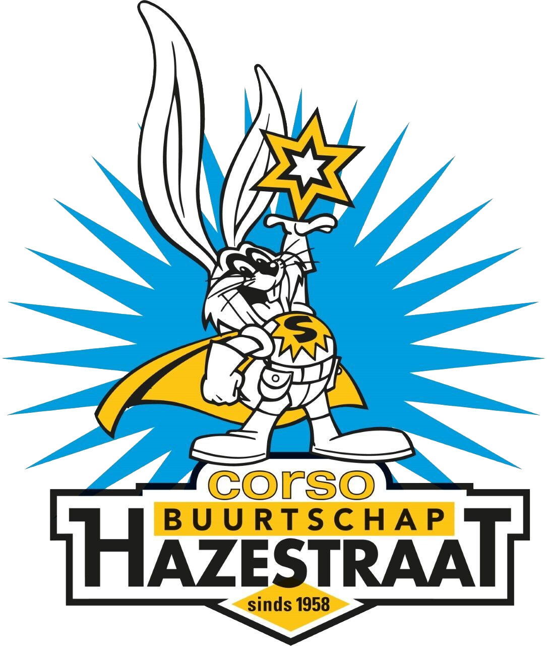 A logo for corso buurtschap hazestraat since 1958