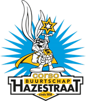 A logo for corso buurtschap hazestraat since 1958