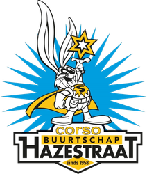 A logo for corso buurtschap hazestraat since 1958