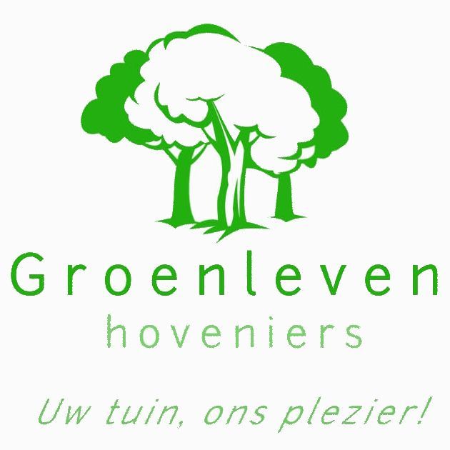 Een logo voor groenleven hoveniers met een boom in het midden