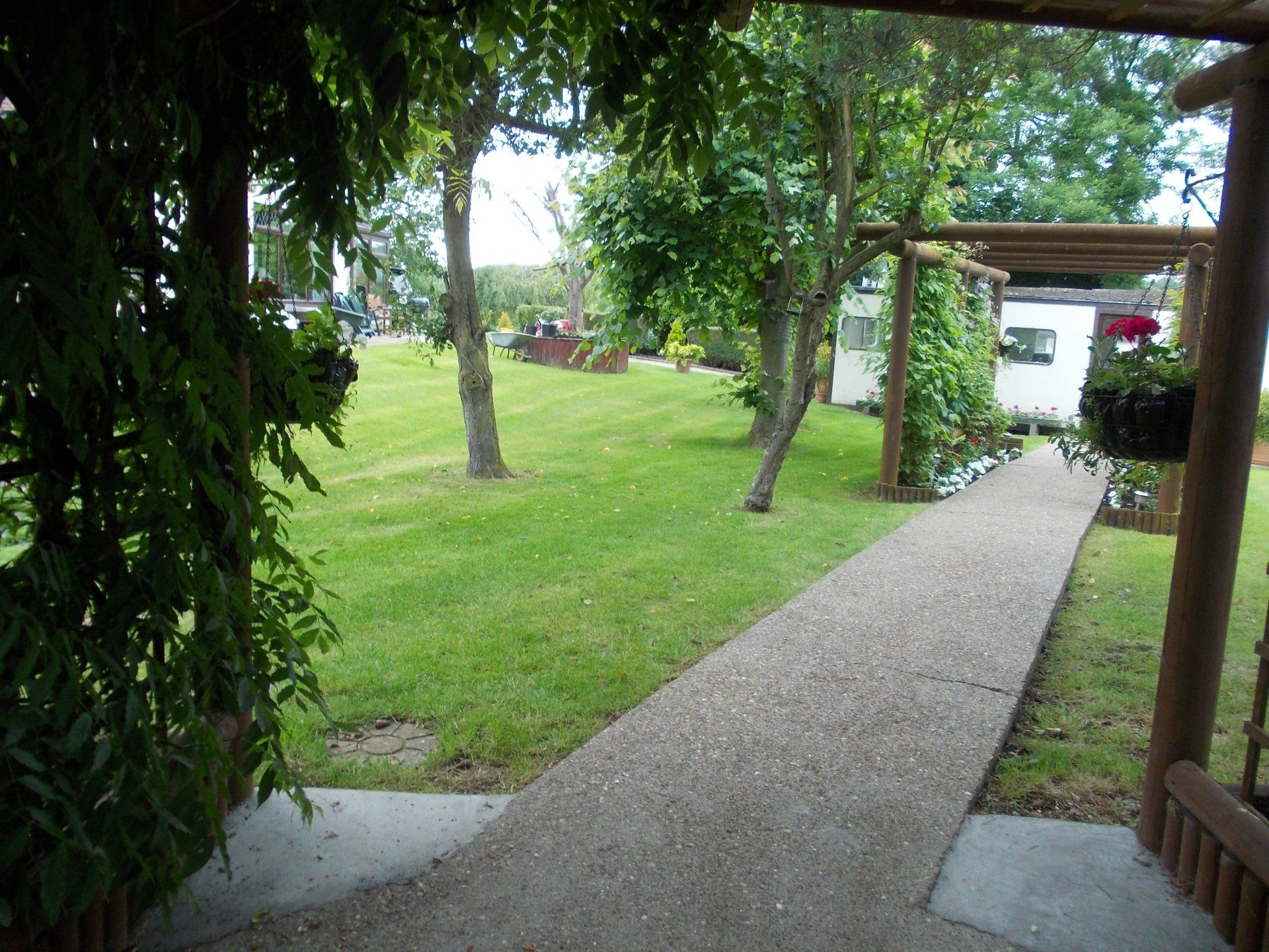 well-maintained garden