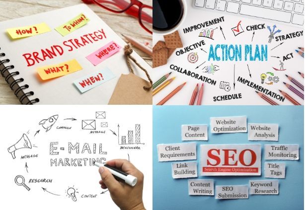 Brand strategy, Action Plan, Email marketing, SEO