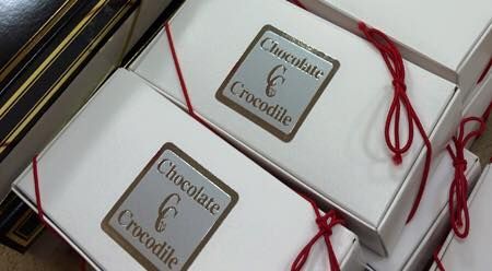 boxes of chocolates from the chocolate crocodile