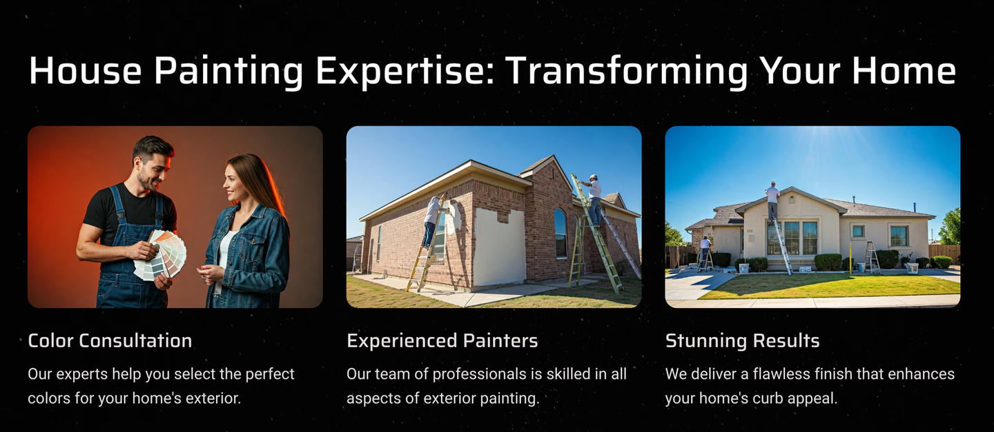 A black background with orange text that says `` about painting el paso : our commitment to quality ''