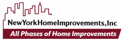 Logo for New York Home Improvements, Inc., featuring a skyline silhouette above the company name in dark red and white.