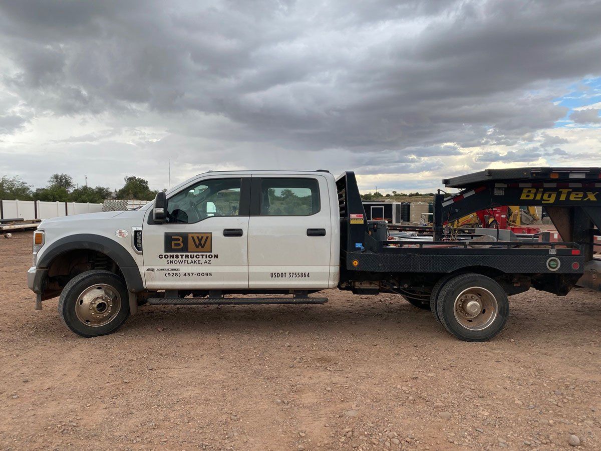 White truck — Snowflake, AZ — BW Construction