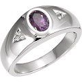 Amethyst Silver Ring