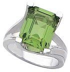 Emerald Silver Ring