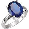 Sapphire Silver Ring