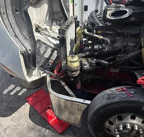 Semi truck repair in progress | CL Enterprises