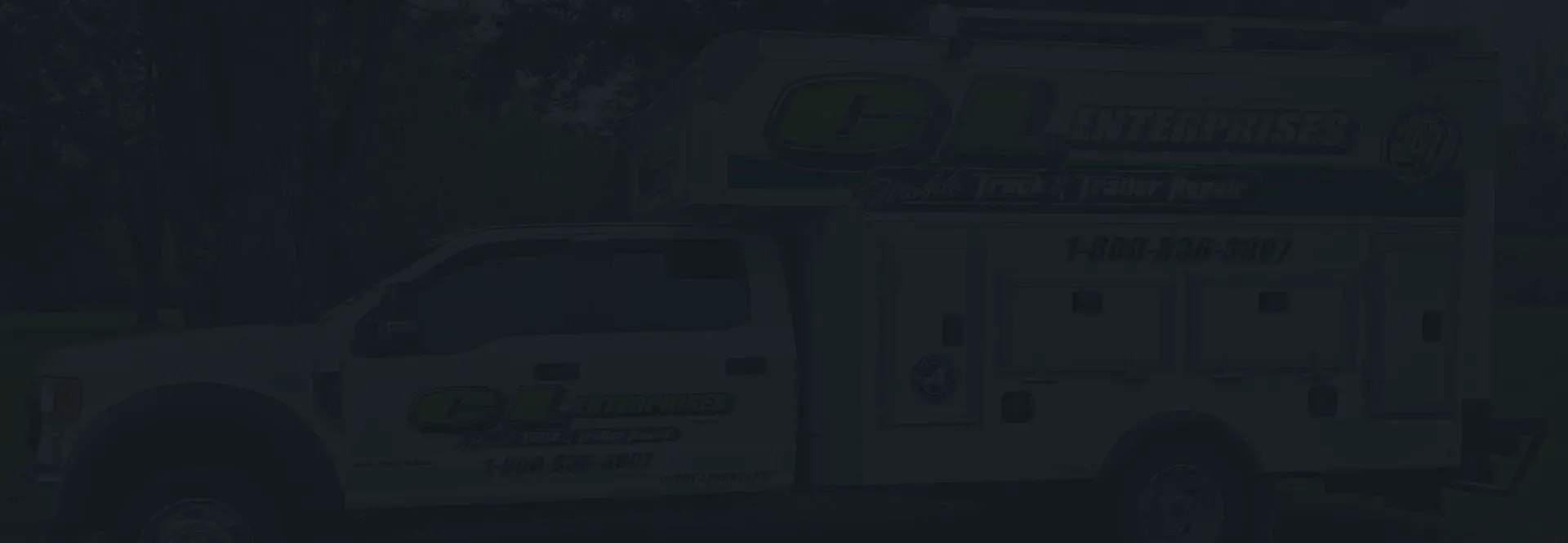 CL Enterprise truck in background with blue overlay | CL Enterprises