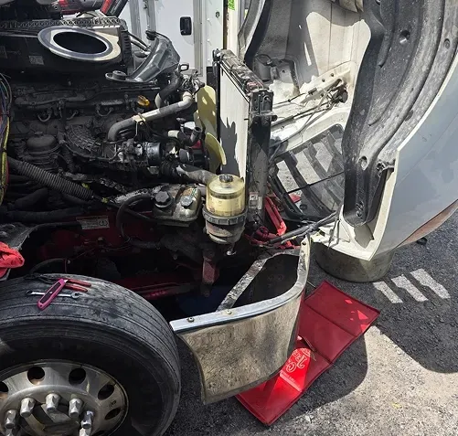 Semi truck repair in progress | CL Enterprises