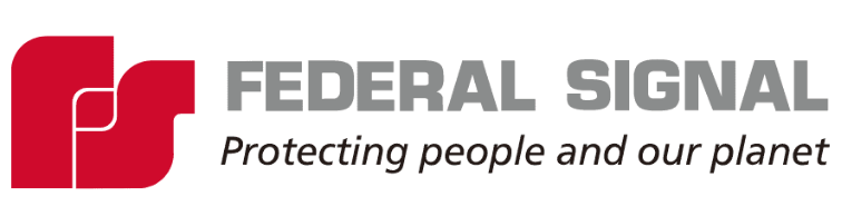 A logo for federal signal protecting people and our planet