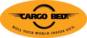 A cargo bed logo that says roll your world inside out
