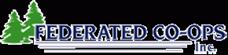 The logo for federated co-ops inc. has two trees on it