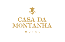Gold Casa da Montanha Hotel logo on a white background