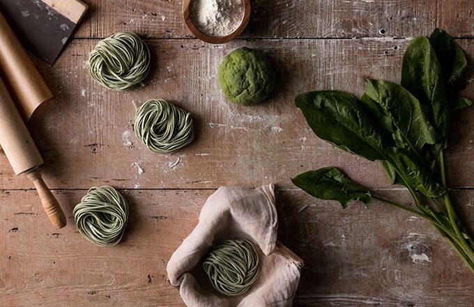 手工日曬 菠菜麵