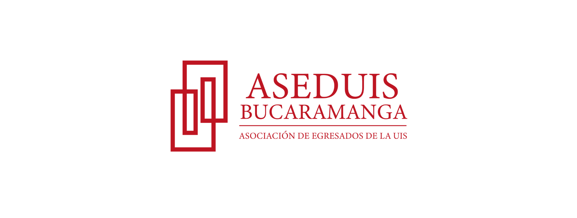 Logotipo de ASEDUIS Bucaramanga que presenta un icono geométrico lineal rojo 