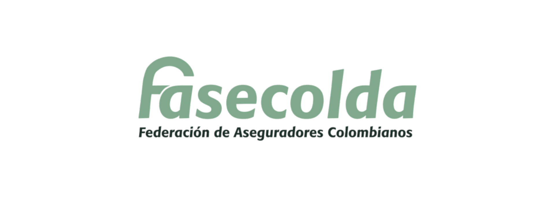 El logotipo de Fasecolda, la Federación Colombiana de Aseguradoras