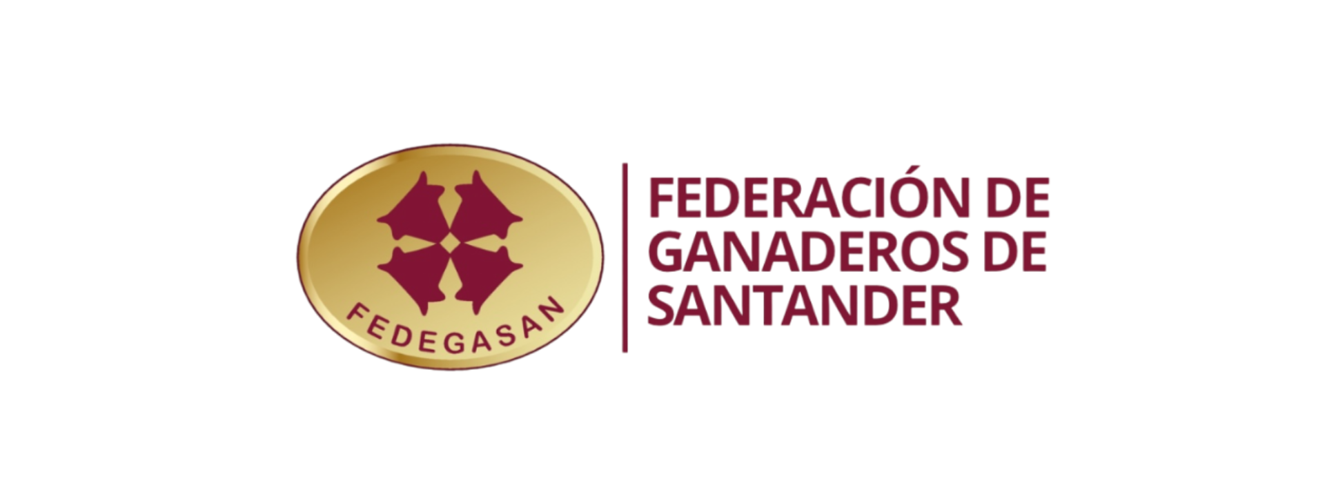 Logotipo de la Federación de Ganaderos de Santander: un icono ovalado dorado con un emblema