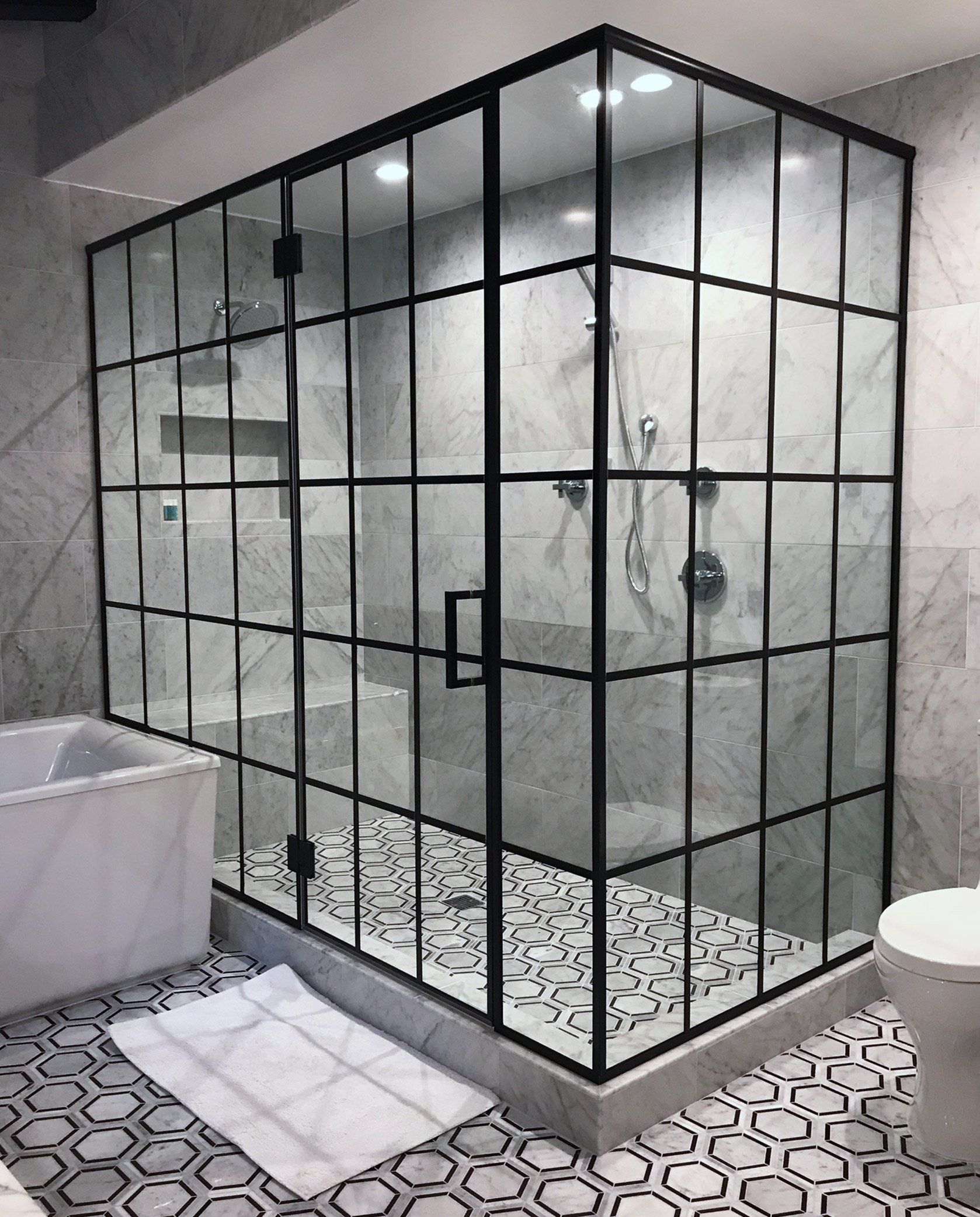 Frameless shower door