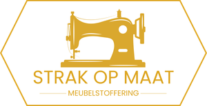 Het Logo van 'Strak op maat stofferingen' een stoffeerderij voor maatwerk stoffering en maatwerk textiel
