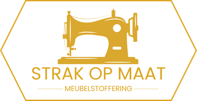Het logo van 'Strak op maat stofferingen' een meubelstoffeerderij voor maatwerk meubelstoffering en maatwerk textiel