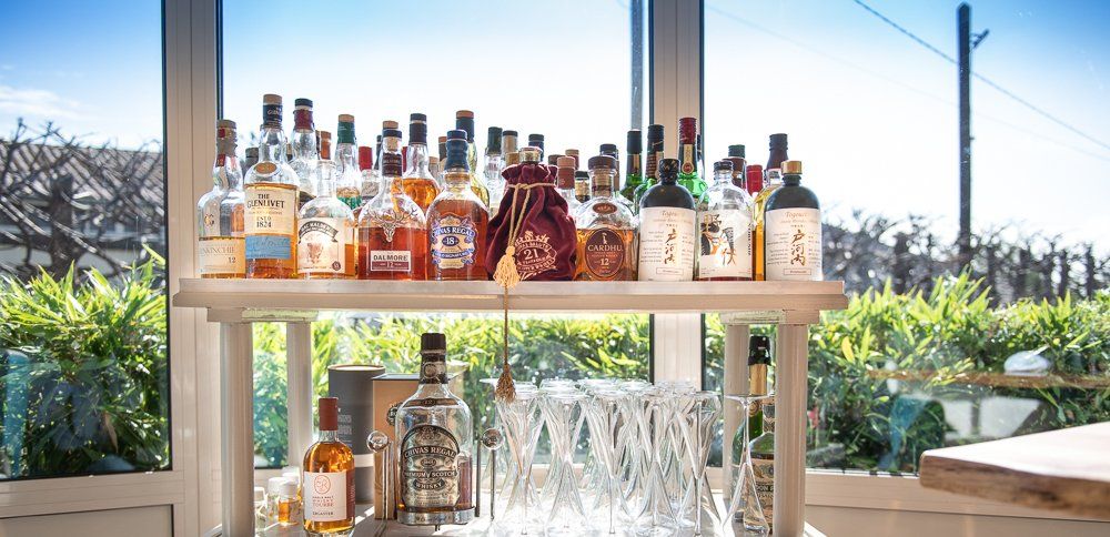 Chariot de whisky et Rhums