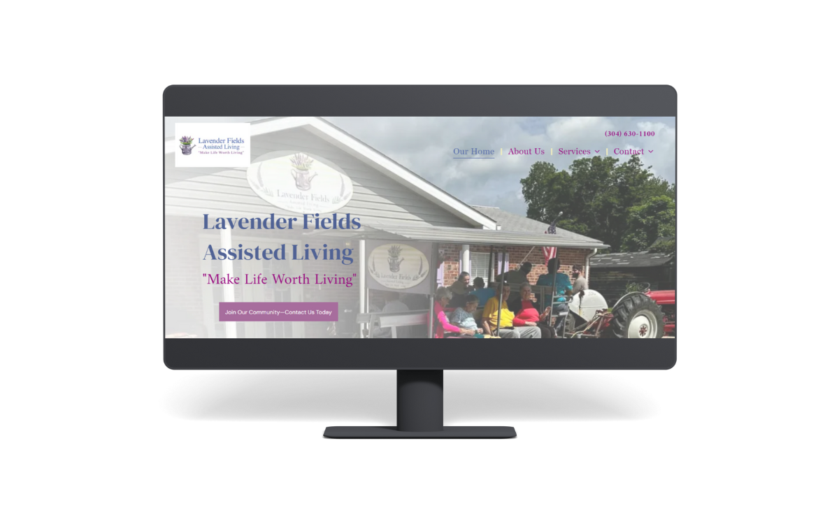 Lavender Field's Assisted Living Website Homepage