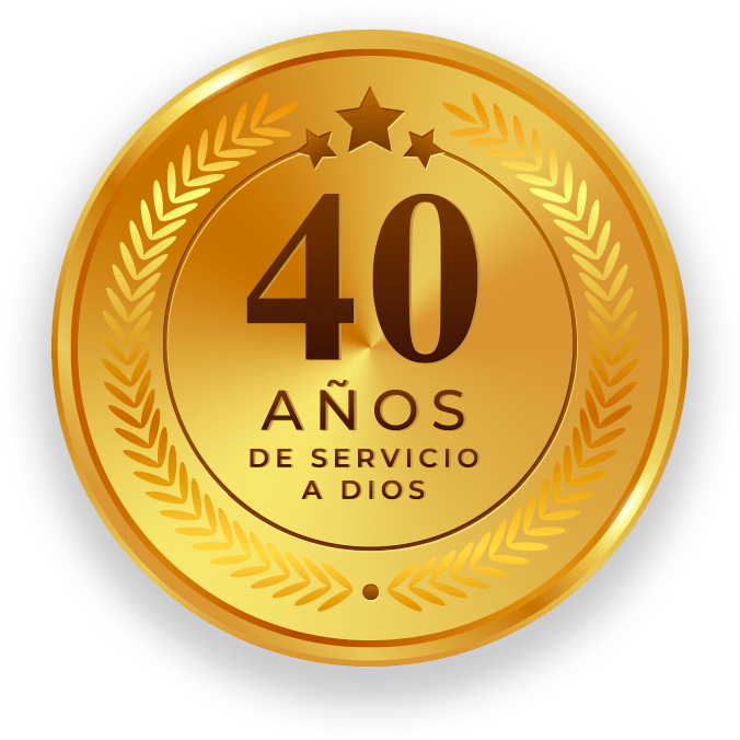40 años de servicio a dios