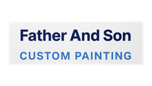 Company logo for Father And Son Custom Painting in dark blue and light blue text on a white background.