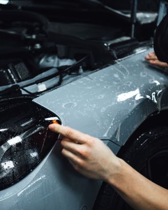 paint protection film being installed xpel ultimate fusion