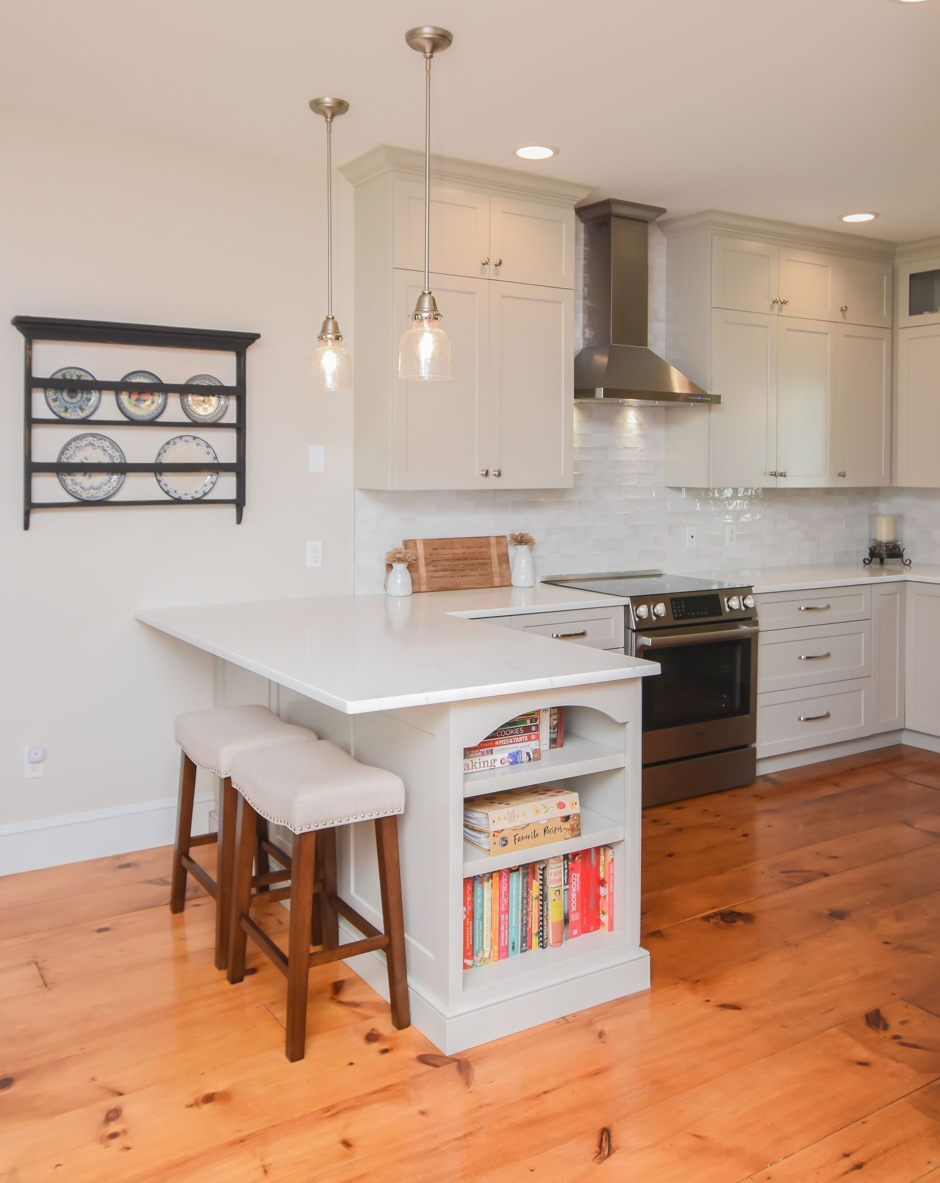 Kitchen Island with bookcase
