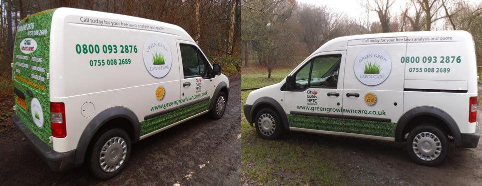 Green Grow Lawn Care service vehicle