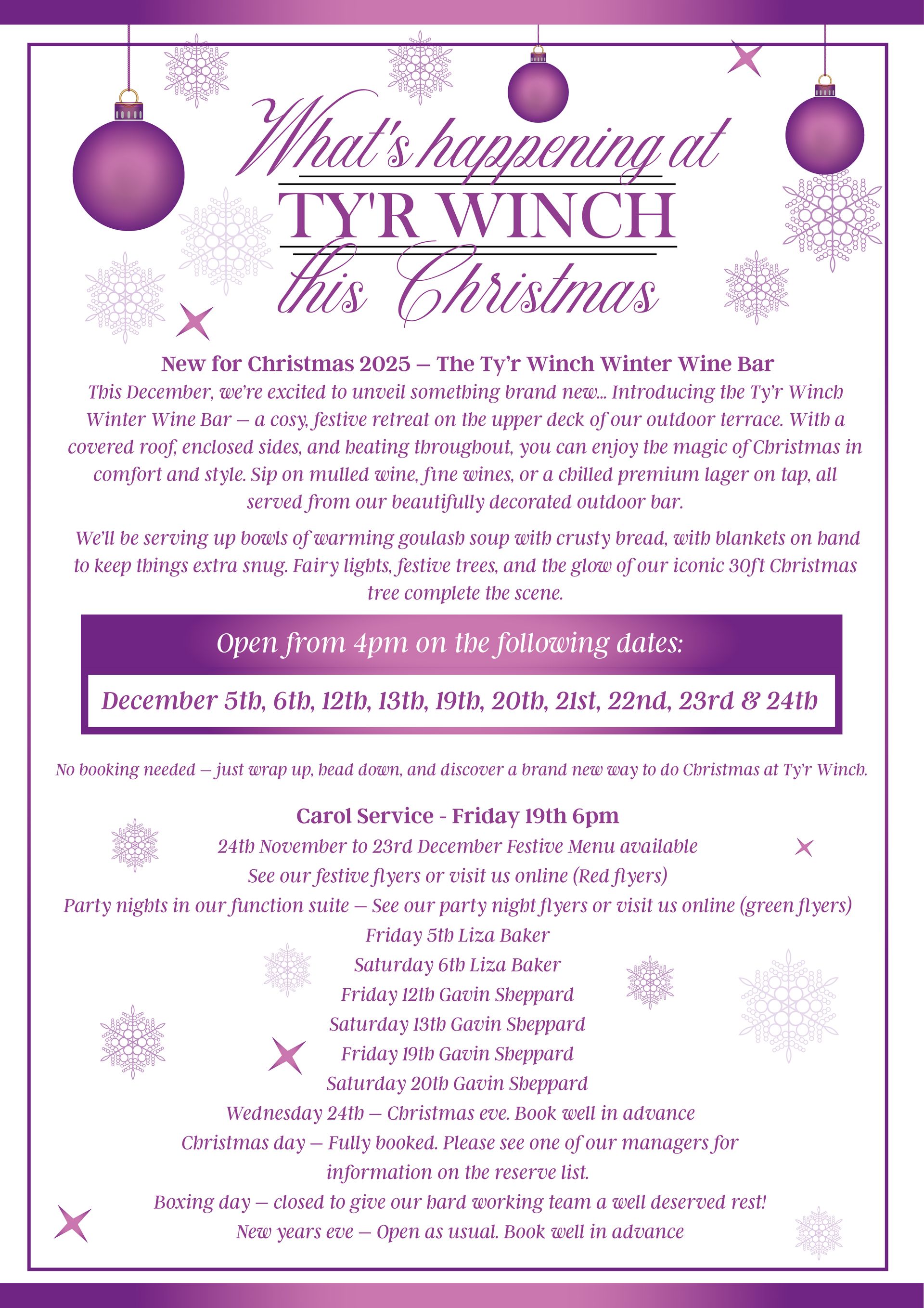 Mulled wine and mince pies. winter wine bar. festive party. outdoor heating cosy gastro pub. real log fires