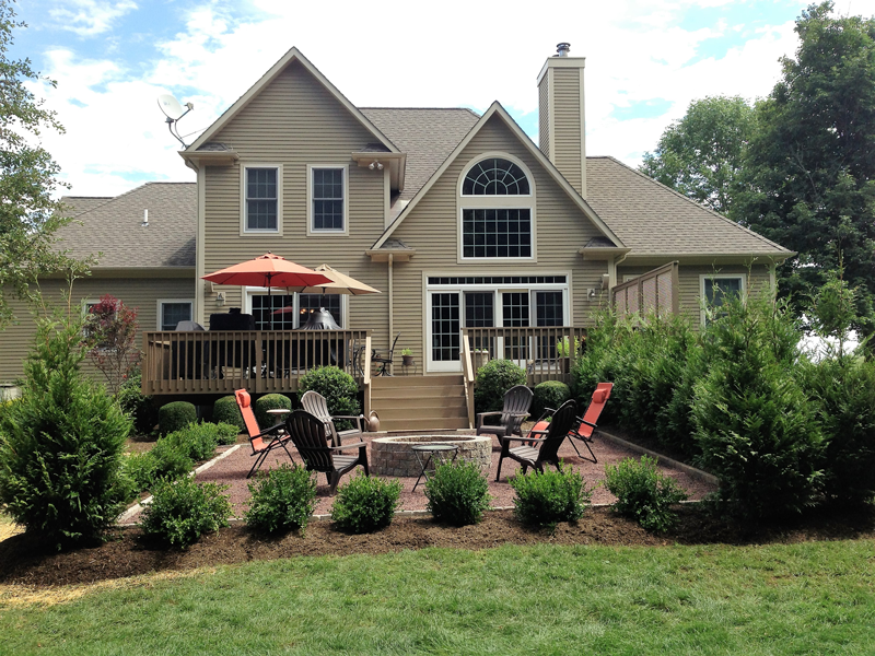 Planting and Firepit - Landscaping in Bedford Hills NY
