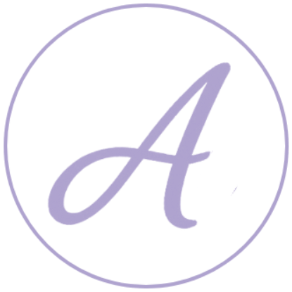 Cursive A with circle around it