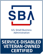 The u.s. small business administration service disabled veteran-owned certified logo