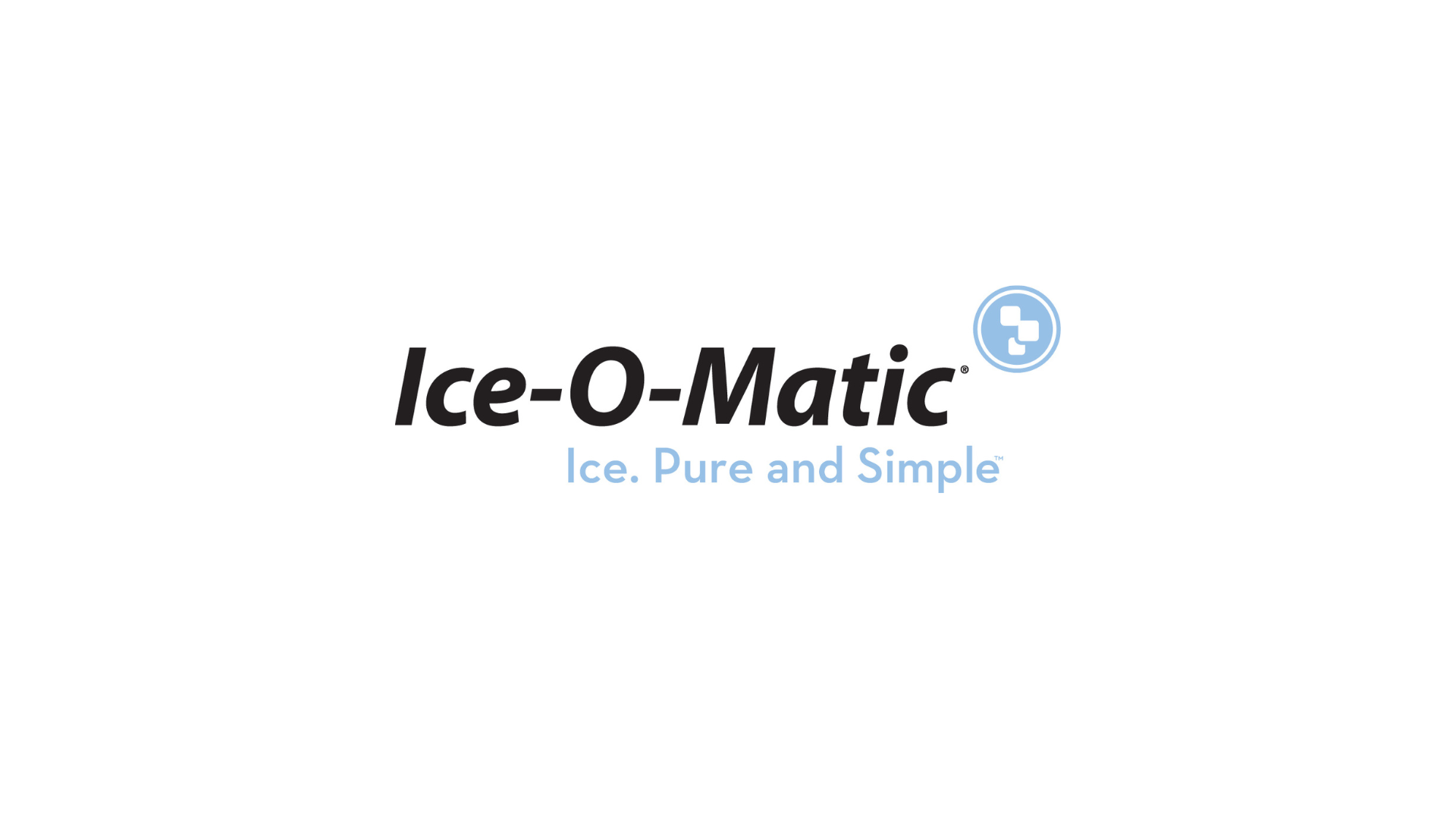 The ice-o-matic logo is on a white background.