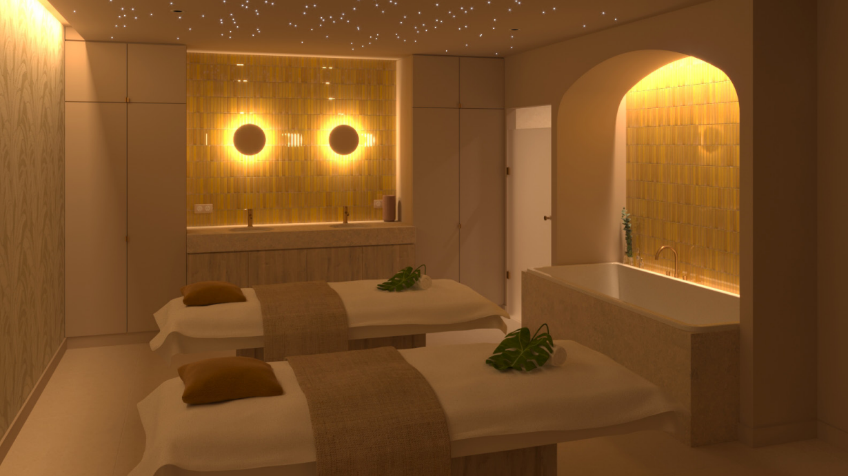 Cabine double pour spa 