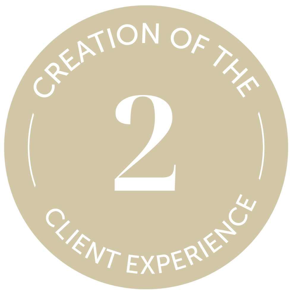 Un logo client d'expérience de création avec le numéro 2 dans un cercle.