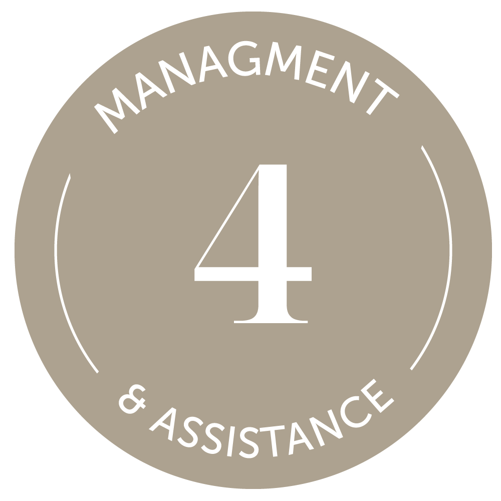 Un cercle avec le numéro quatre à l'intérieur.