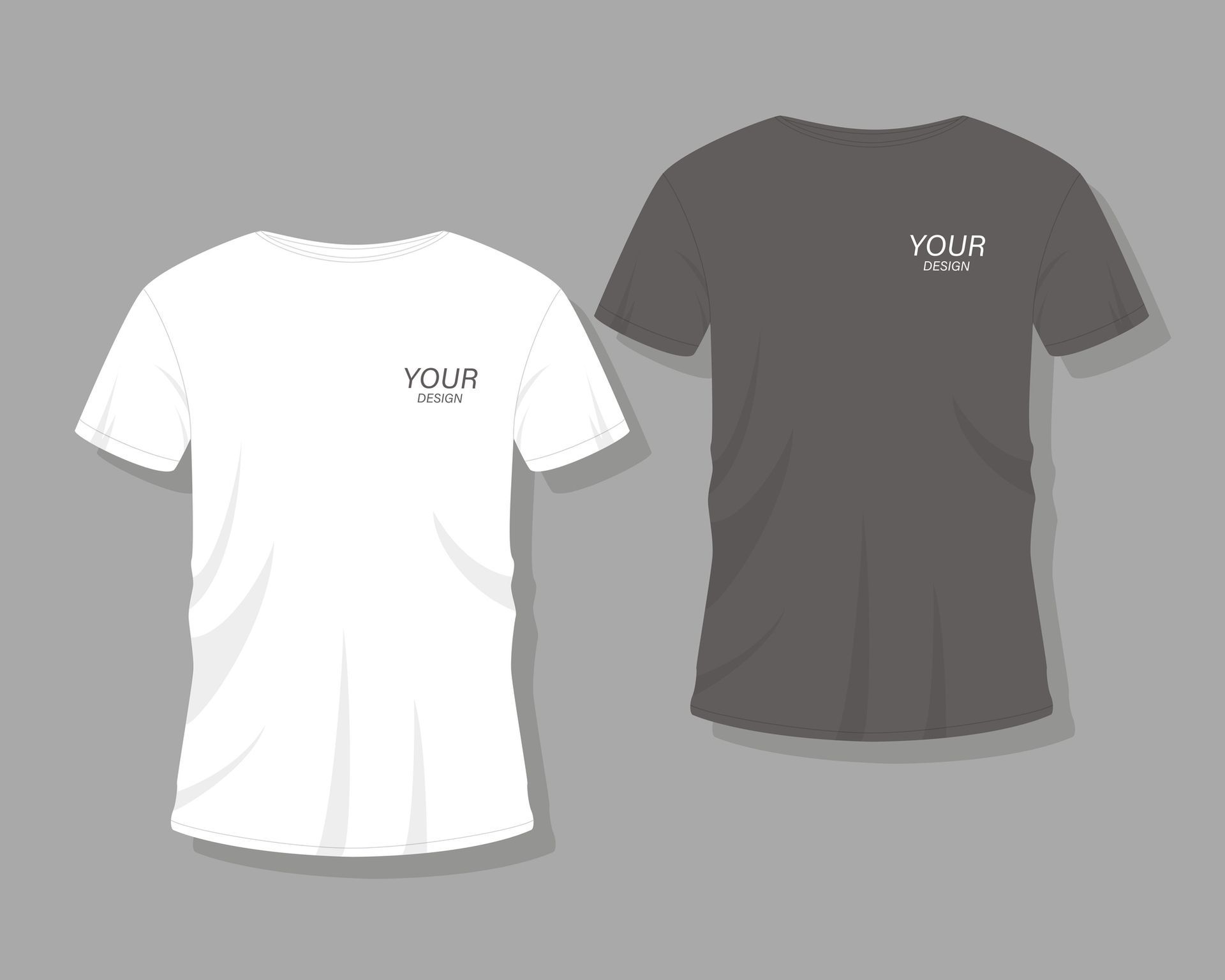 Man with beard in workshop, inspecting a printed design on a black t-shirt.