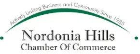 Nordonia Hills Chamber of Commerce logo with green arch and slogan “Actively Linking Business and Community Since 1985”