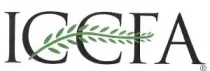 ICCFA logo with black letters and a green vine-like branch running through the center